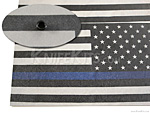 KYDEX™ Sheet - USA Flag - Thin Blue Line - B/W - Reversed - Infused - (.080)